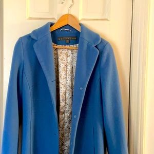 Kenneth Cole size 8 blue wool coat